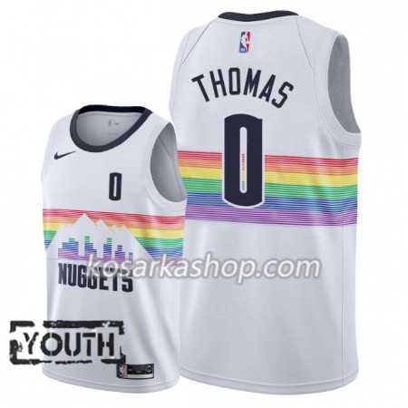 Dres Denver Nuggets Isaiah Thomas 0 Nike 2018-19 City Edition Bijela Swingman - Dječji